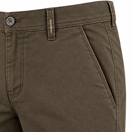 Odessa Stretchable Fine Printed Chino Brown