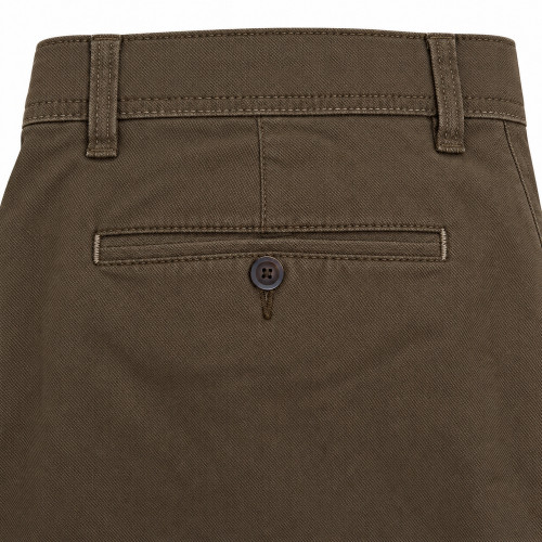 Odessa Stretchable Fine Printed Chino Brown