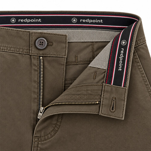 Odessa Stretchable Fine Printed Chino Brown