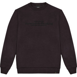1007 Crewneck With 3D Embroidery AUBERGINE
