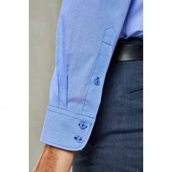 4072- Blue Fine Stripe Cotton Shirt