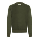 8904 - Self Designed Knitted Crewneck Olive Green