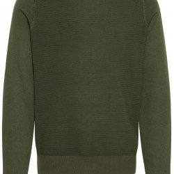 8904 - Self Designed Knitted Crewneck Olive Green