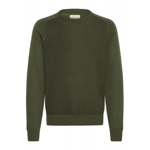 8904 - Self Designed Knitted Crewneck Olive Green