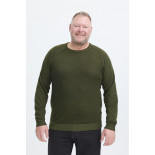 8904 - Self Designed Knitted Crewneck Olive Green