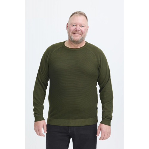 8904 - Self Designed Knitted Crewneck Olive Green