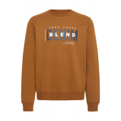 8940 Sweater With Chest Print Caramel