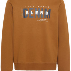 8940 Sweater With Chest Print Caramel
