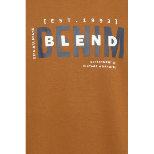 8940 Sweater With Chest Print Caramel