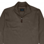 1029 Fine Knit Zip Top Taupe