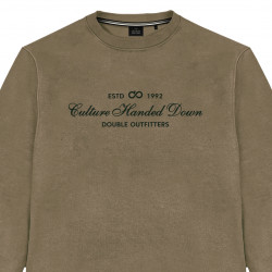 1084 Crewneck Top with 3D and Dense Embroidery DK BEIGE 1084 Crewneck Top with 3D and Dense Embroidery DK BEIGE