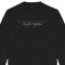 1087 Crewneck Top with 3D and Dense Embroidery PURE BLACK