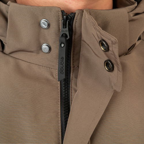 2060 - Smart Hooded Jacket Taupe (Removable Hood)
