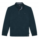 3058 Polo Pique L/S high Density Print  Petrol