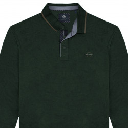 3058 Polo Pique L/S high Density Print  FOREST GREEN
