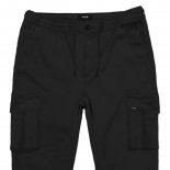 4014 Cargo Pants With Elasticated Waistband BLACK