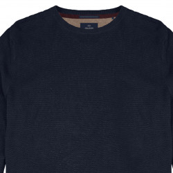 8025 Knits Crewneck Special Yarn BLUE MARINE