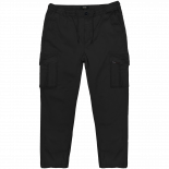 4014 Cargo Pants With Elasticated Waistband BLACK