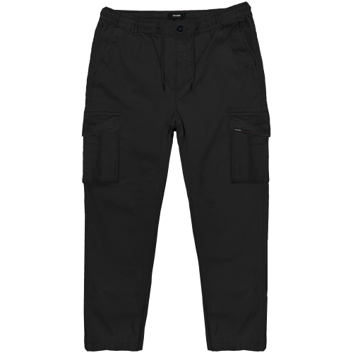 4014 Cargo Pants With Elasticated Waistband BLACK