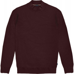 8027 Knits Mock-neck Special Yarn BURGUNDY