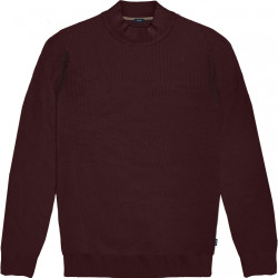 8027 Knits Mock-neck Special Yarn BURGUNDY