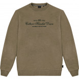 1084 Crewneck Top with 3D and Dense Embroidery DK BEIGE