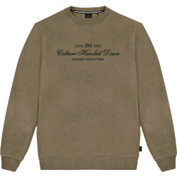1084 Crewneck Top with 3D and Dense Embroidery DK BEIGE