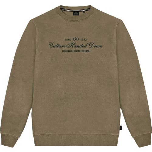 1084 Crewneck Top with 3D and Dense Embroidery DK BEIGE