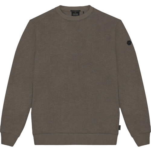 1089 Crewneck Waffle Fabric DK SMOKE
