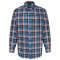 460 - Cotton Twill Check Shirt Navy/Orange