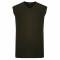 KW032 100% Knitted Cotton Sleeveless V Neck Charcoal Grey