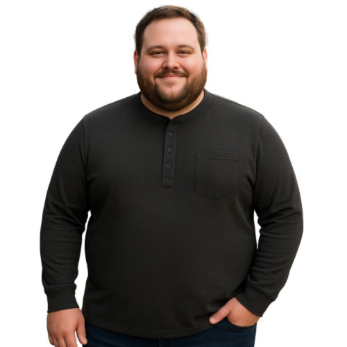 406 - 3 Button T.Shirt Slate Grey