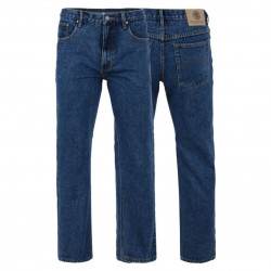Kam Classic Fit Stretchable Jeans Stone Washed Blue