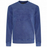 7065 - Crewneck Embossed Sweater Indigo
