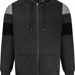 7069 - Cut & Saw Zip Up Hoody Charcoal