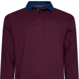 5534 LS Rugby Polo with Denim Collar FIG