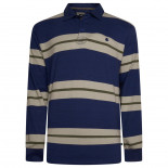 5536 LS Multi Stripe Rugby Polo NAVY