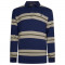 5536 LS Multi Stripe Rugby Polo NAVY