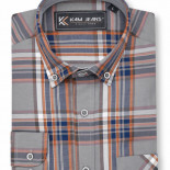6350 LS Casual Check Shirt GREY STONE