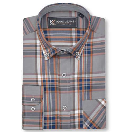 6350 LS Casual Check Shirt GREY STONE