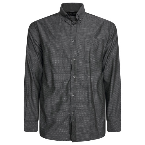 6359 LS All Over Geo Print Shirt CHARCOAL