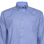 6361 LS All Over Geo Print Shirt SKY BLUE