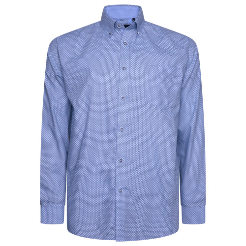 6361 LS All Over Geo Print Shirt SKY BLUE