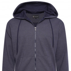 7078 Textured Interlock Hoody INDIGO