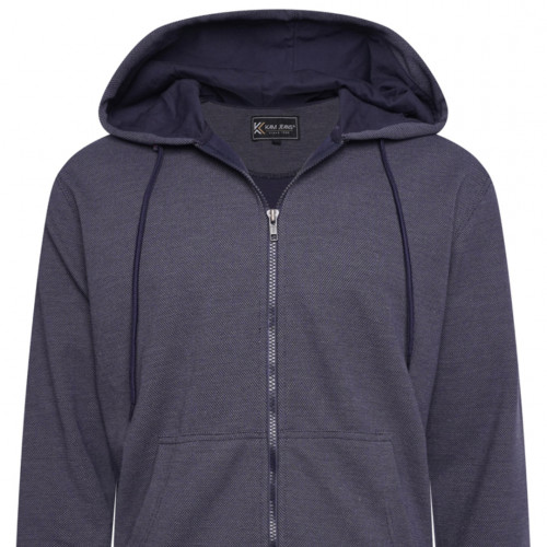 7078 Textured Interlock Hoody INDIGO