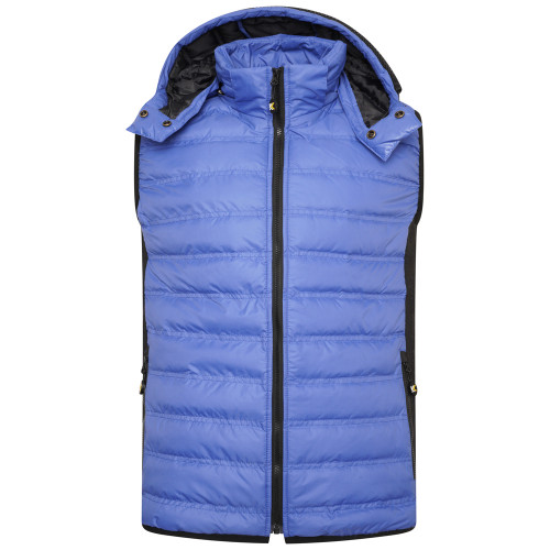 131 - Hodded Quilted Gilet Royal Blue