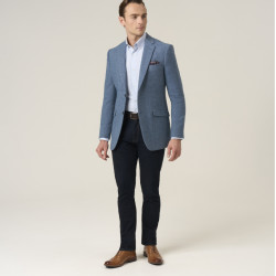Hexham Wool blend Textured Blazer Blue
