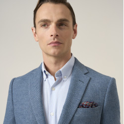 Hexham Wool blend Textured Blazer Blue