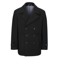 REEVE Double Breasted Car Coat Black