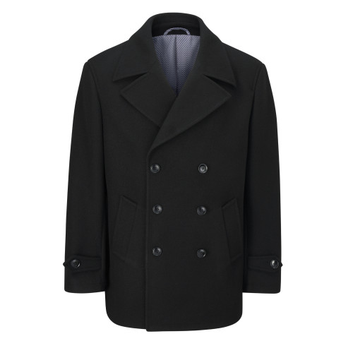 REEVE Double Breasted Car Coat Black